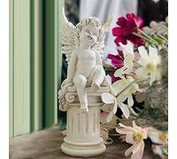 Garden Ornament Cherub Angel Garden Statue Home Decor Sculpture Decoration Remembrance 10in,D