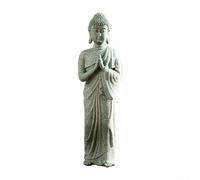 Garden Ornament Standing Buddha Resin Stone Zen Effect Outdoor Indoor Statue, Resin Decorative Sculpture for Miniature Garden Decorations(Style A)
