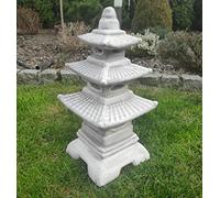 Garden ornament statue -Stone Three tier Japanese Lantern/Pagoda
