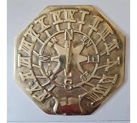 garden ornaments and accessories Large Octagonal Brass Sundial Plain 280mm
