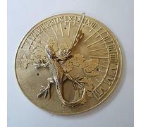 garden ornaments and accessories Round Extra Large Flora & Fauna Lizard Brass Sundial Plain 280mm