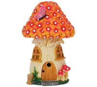 Garden Ornaments Fairy House Solar Lights Waterrproof Resin Solar Fairy House Decorative Shaped Solar Garden Lights for Outside Patio Yard Decor
