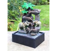 Garden Ornaments Fountain Elephant Zen Indoor Table Top Water Feature Led Light