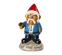Garden Ornaments Outdoor Large Say What Again Angry Garden Gnome Funny War Gnome Statue 9" War Outdoor Statues For Indoor Yard Decorations Funny With A Resin (Black, 8x23cm)