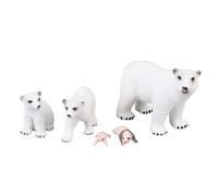Garden Ornaments Polar Bear Figurines 5 Growth Stages Simulation Animal Model Simulation Polar Bear Ornament Children Cognitive Growth Cycle Statue for Children, Gifts for Women Men Adults Friends
