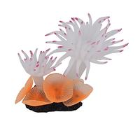 Garden Ornaments Silicone White Waterweed Coral Concrete Base Simulation Plant Fish Tank Decoration Aquarium Ornaments, Gifts for Women Men Adults Friends