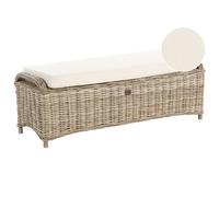 Beliani Garden Ottoman Susua 140 Cm Rattan Natural