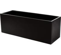 Garden Outdoor Fibreglass Rectangular Trough Planter Matt Black 26cm Primrose Black One Size