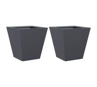 vidaXL Garden Planters 30x30x30 cm 2 pcs Galvanised Steel