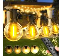 Garden Outdoor Lights Mains Powered - 100ft 30M Festoon Light String LED