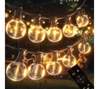 Garden-Outdoor-Lights-Mains-Powered-String-Festoon-Light LED 100ft 30m Outside Lighting Waterproof Bulb Patio Gazebo Party Pergola Wedding Backyard Porch Yard Terrace Electric Festival G40 Connectable