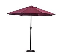 Garden Outdoor Parasol, 270cm Hardcore Waterproof Polyester Fabric Table Market Umbrella Easy Crank Open, Beach Parasol for Lawn Deck Patio Balcony good