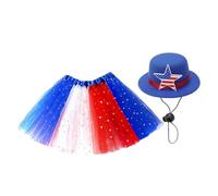 Garden Outfits - Decoration for Garden Figures - Star Ballet Skirt Adjustable Hat Tulle Dress Colourful 58 cm for Summer Parties Indoor Poolside Lawn Wedding