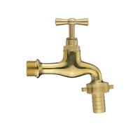 Garden Outside Tap 1/2 & 3/4 Quick Connector Hose Plug Various Models Lever (Brass Bib + 19mm Barb, 1/2")