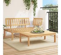 Garden Pallet Corner Sofa light brown 133x92x69cm Outdoor Solid Acacia Set