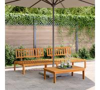 Garden Pallet Middle Sofa dark brown 120 x 92 x 69 cm Solid Acacia Wood modular