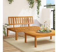 Garden Pallet Middle Sofa Solid Wood Acacia Berkfield Home Brown One Size
