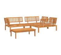vidaXL Garden Pallet Corner Sofas Patio Outdoor Sofa 2 pcs Solid Wood Acacia