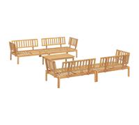Garden Pallet Sofa Units Solid Acacia Wood Seating Outdoor Sectional vidaXL