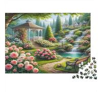 Garden Paradise Puzzle 1000 Piece Recycled Paper for Adults Adult Jigsaws Impossible Hard Challenging Family Game Fun Home Present Great Gift for Men Women 70x50cm/1000pcs