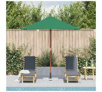 Garden Parasol 150x200cm Green Polyester Canopy Laminated Bamboo Hardwood 6-Rib