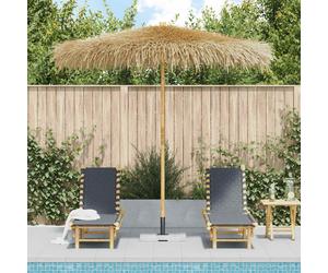 Garden Parasol 210cm Natural Bamboo Pole Banana Leaf Roof Handwoven 260cmHeight