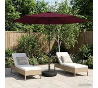 Garden Parasol 296x296cm Rectangular Bordeaux Red Polyester Pop-Up UV With Base