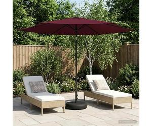 Garden Parasol 296x296cm Rectangular Bordeaux Red Polyester Pop-Up UV With Base
