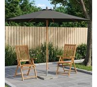 Garden Parasol 300 x 248 cm Anthracite Solid Eucalyptus Wood UV Resistant