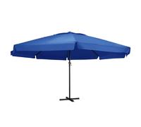 Garden Parasol 500cm Azure Blue Polyester PA Coating Aluminium Pole 58mm Crank8R