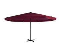 Garden Parasol 500cm Bordeaux Red Polyester PA Coating Aluminium Pole Crank8Ribs