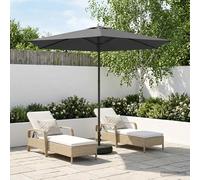 Garden Parasol Anthracite 270x270cm Polyester Rectangular Pop-Up Vent UV Steel+