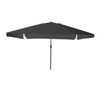 Garden Parasol Anthracite 394x394cm Polyester Steel Collapsible UV Shade Manual