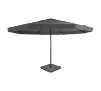 Garden Parasol Anthracite 5.00m diameter 3.85m high Aluminium Steel Crank Base.