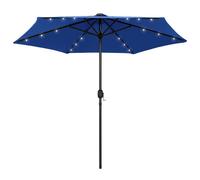 Parasol with LED Lights and Aluminium Pole Umbrella Garden Sunshade vidaXL