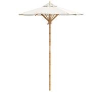 Bamboo Garden Parasol Cream White 217x217x230cm Stylish Outdoor Shade Solution
