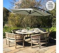 Garden Parasol Banana Hanging Cantilever Umbrella Crank Shade Patio Outdoor 3m