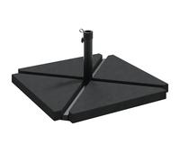 Garden Parasol Base Set 5 Piece Umbrella Weight Plate Granite and Steel vidaXL