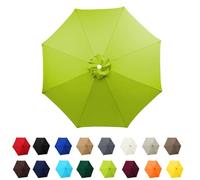 Garden Parasol Canopy Cover, 2m 2.30m 2.7m 3.0m Market Table Umbrella Canopy, patio umbrella replacement canopy,for Patio Market Table Umbrella Garden Parasol Canopy Cover(Grass green,8ribs:2.30m/7.5f