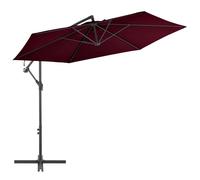 Garden Parasol Cantilever Polyester Metal Large green bordeaux red blue white