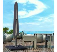 Outsunny Cantilever Umbrella Cover Uv Protector W/ Zipper, Grey