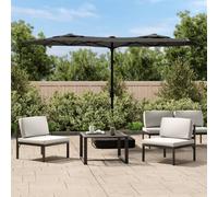 Garden parasol double-head Anthracite 316x145cm Polyester Iron frame with crank