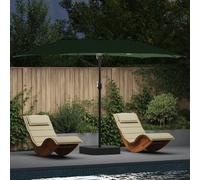 Garden Parasol Folding Green 385 x 209 x 244 cm Fabric Berkfield Home Green One Size
