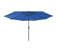 vidaXL Garden Parasol with LED Lights 400 cm Azure Blue