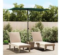 Garden Parasol Green 180x110cm Polyester Canopy Aluminium Pole Rotatable Tilt180