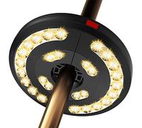 Garden Parasol Lights LED, Patio Umbrella Pole Light, USB Rechargeable Cordless Light for Patio Garden Pool Ornaments, Outdoor Lighting for Cantilever Banana Hanging Beach Parasol Umbrella, Warm