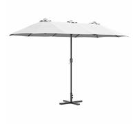 vidaXL Garden Parasol Sand 370 x 197 x 239 cm Powder-coated steel