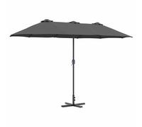 vidaXL Garden Parasol Anthracite 370 x 197 x 239 cm