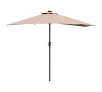 Garden Parasol Taupe 294 x 150 x 224 cm Polyester and Steel