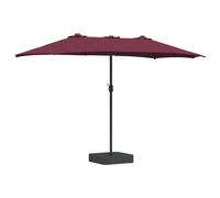 Garden Parasol Taupe 385 x 209 x 244 cm Polyester
